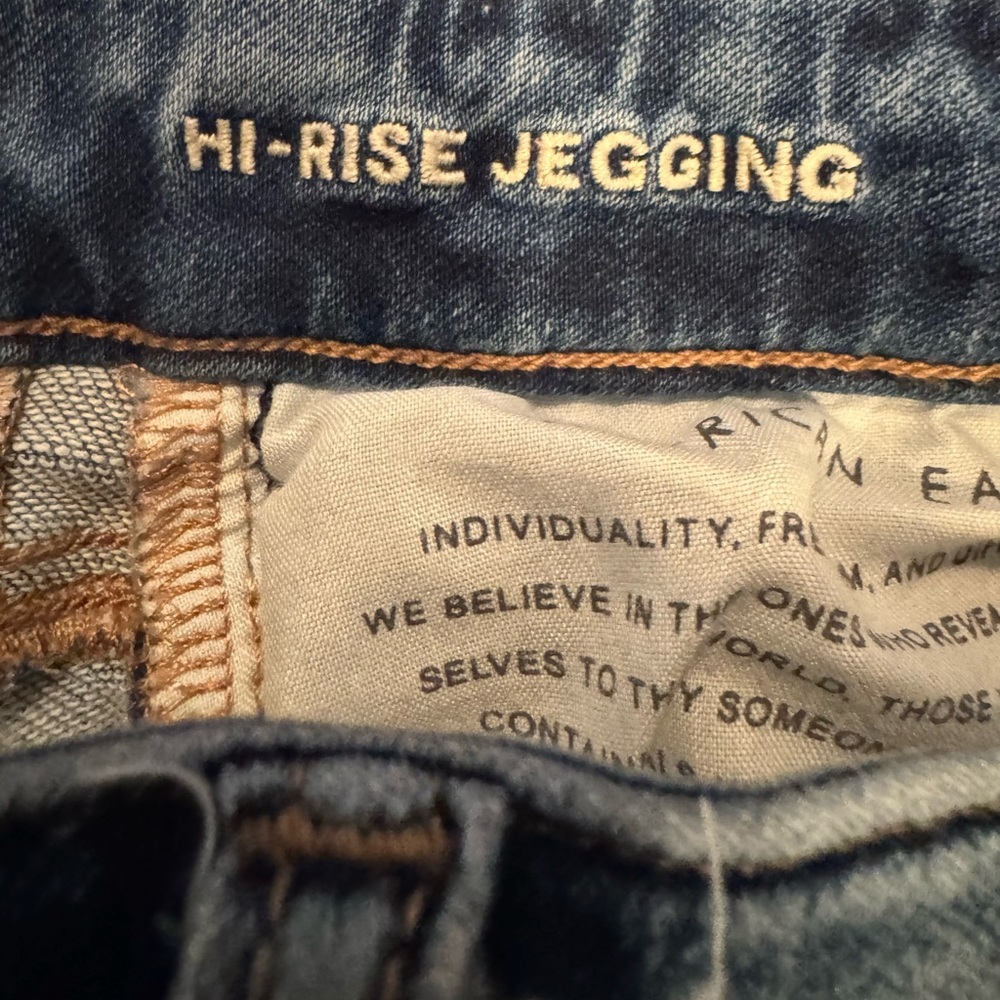 American Eagle Next Level Ripped High Waisted Jegging 2 - Picture 6 of 6
